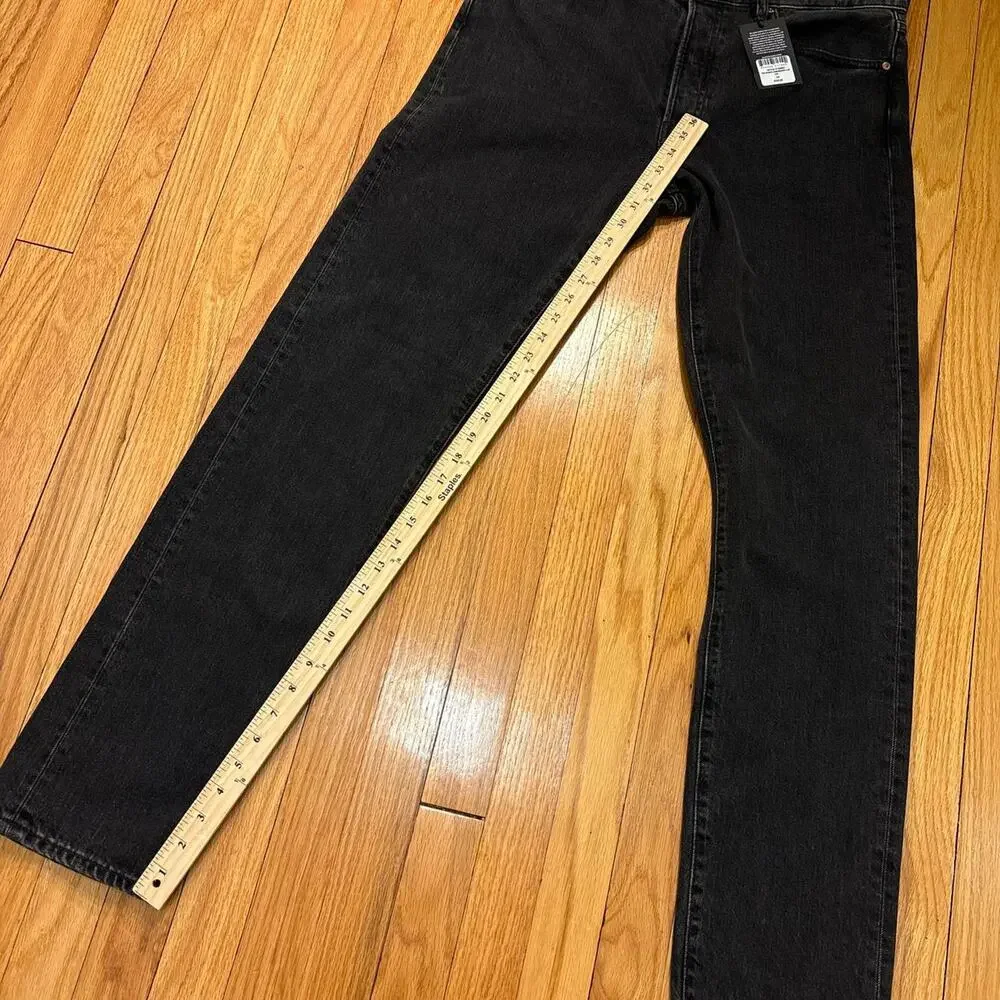 NWT Buck Mason B009 Japanese Denim Sz 33x34 Jeans Maverick Slim Black Button Fly